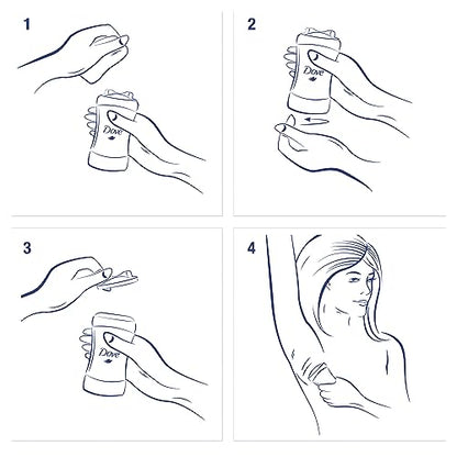 Dove Deodorant Set - Invisible Solid Deodorant for Women, Dove Antiperspirant Deodorant, 48-Hour Effective Protection with Nourishing Oils for Soothing Sensitive Skin, Scented, 1.6 Oz (4 Piece Set)