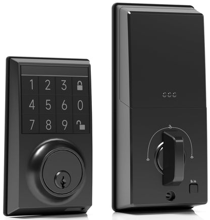 Smart Front Door Lock Set - Keyless Entry Door Lock with Keypads, Electronic Keypad Deadbolt 103 User Codes, Auto Lock, Mute Function, Low Battery Indicator, Includes 2 Keys-Ideal for Home Security