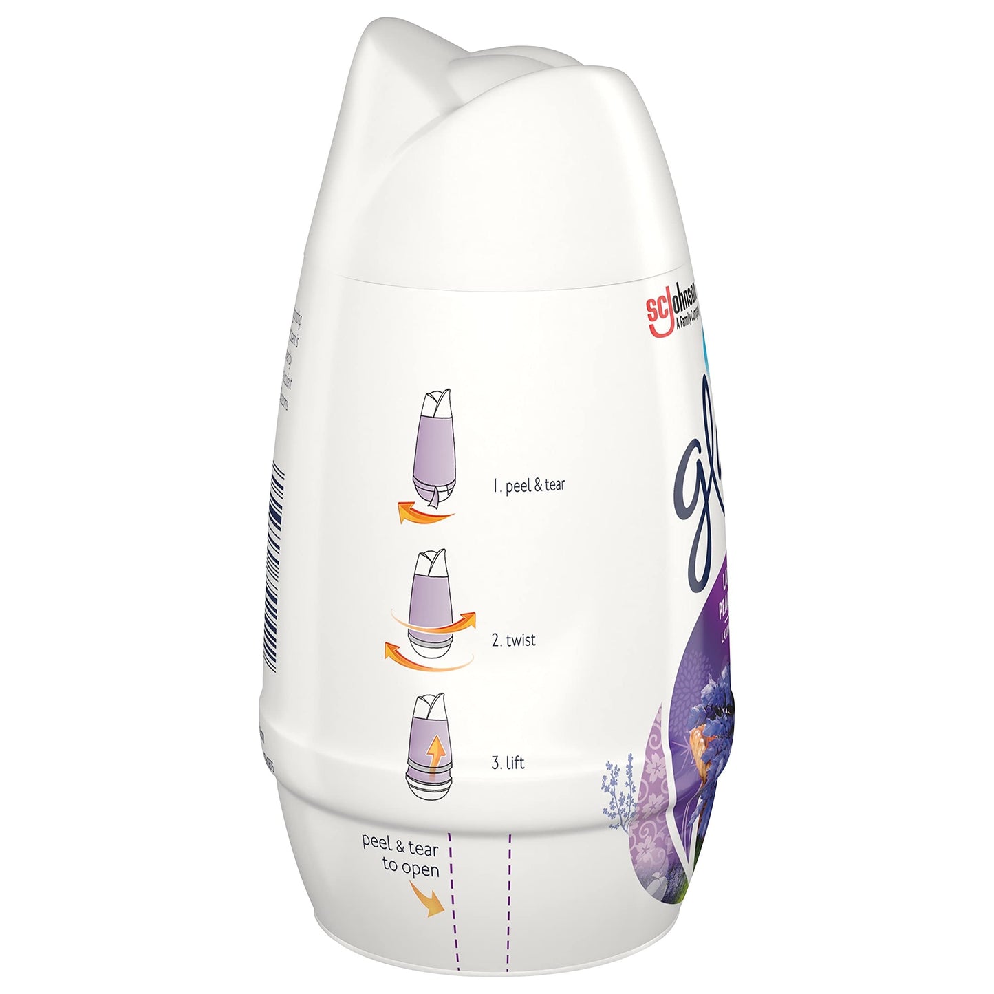 Glade Solid Air Freshener, Deodorizer for Home and Bathroom, Lavender & Peach Blossom, 6 Oz