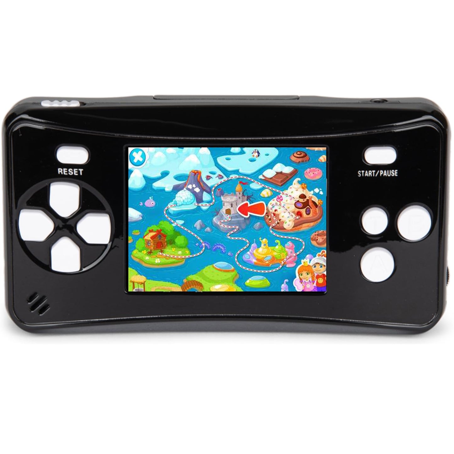 X-JOYKIDS QS17Black Handheld Game for Kids Portable Retro Video Game Player Built-in 182 Classic Games 2.5 inches LCD Screen Family Recreation Arcade Gaming System Birthday Present for Children