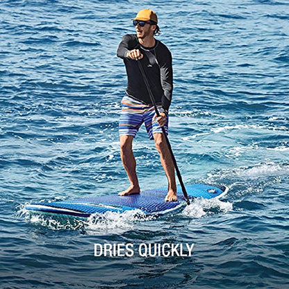 Speedo mens Uv Shirt Long Sleeve Loose Fit Easy Tee athletic technical swimsuits, White, Medium US