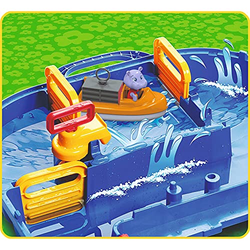 AQUAPLAY Amphie World Water Playset, Water Canal System for Hours of Fun, Educational, Learn how Water Moves, Lifts and Climbs, For Ages 3 and up