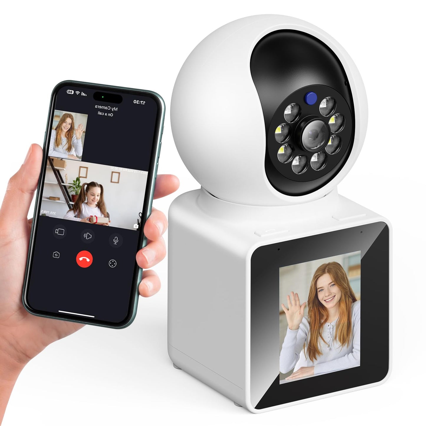 UPDATE: DEAD! NAZRIO 2K Indoor Home Camera, WiFi Two-Way Video Cameras for Baby/Elder/Kid Care/w Phone App, Security/Nanny/Pet Cam, Motion Detection, Smart Siren, 24/7, Pan-Tilt, Night Vision, Cloud & SD Storage