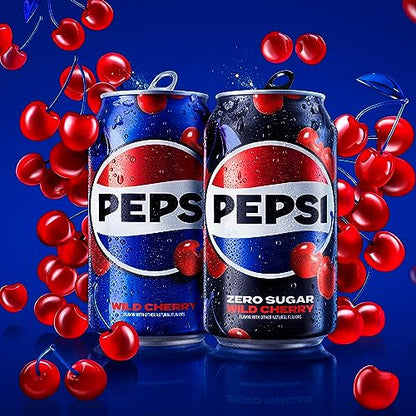 Pepsi Flavors Variety Pack, Wild Cherry, Mango, Original, 12 Ounce Cans (18 Pack)