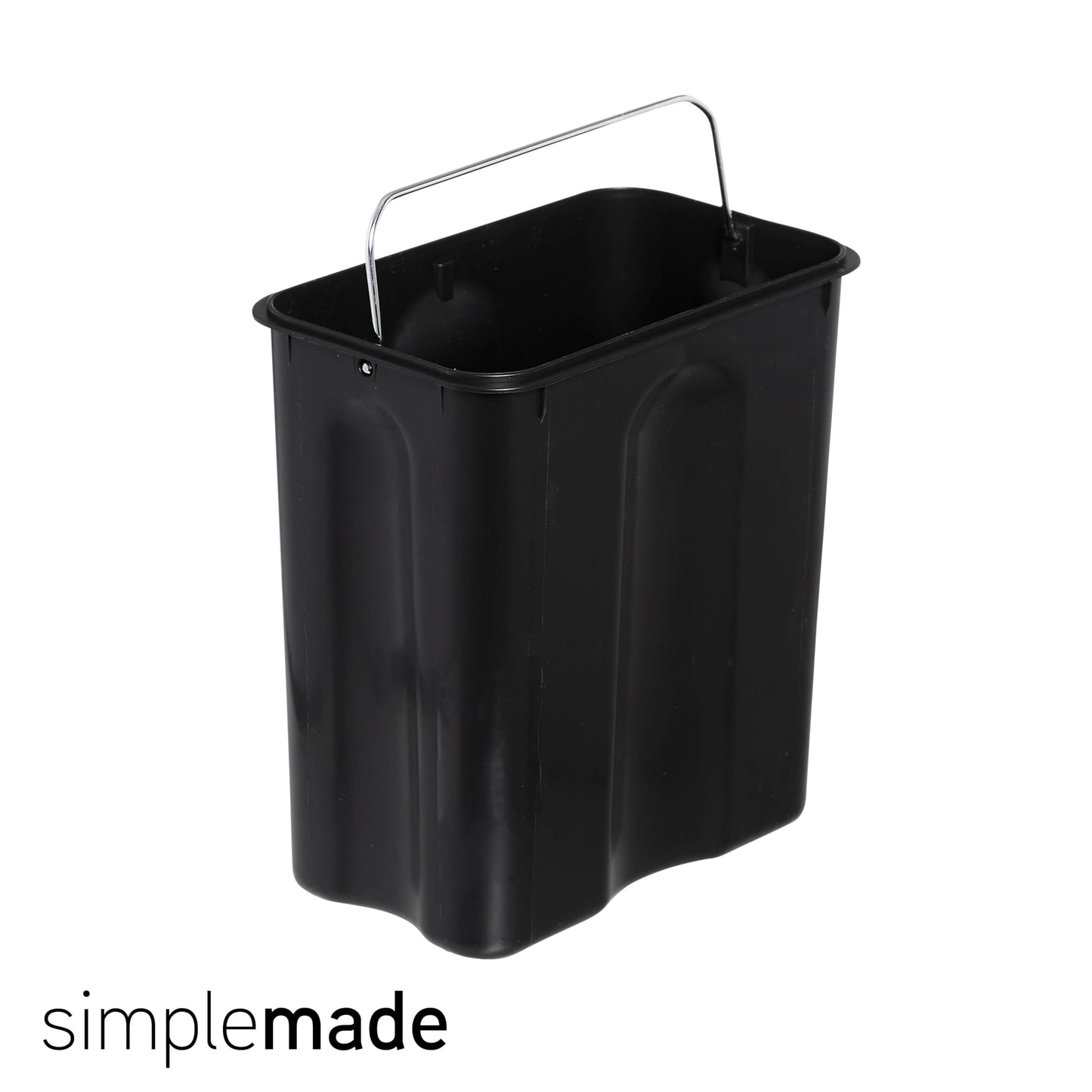 simplemade Rectangle Step Trash Can - 5 Liter / 1.3 Gallon - Stainless Steel Bathroom Trash Can | Small Trash Can with Lid | Office Trash Can | Garbage Can with Lid | Metal Wastebasket (Steel)