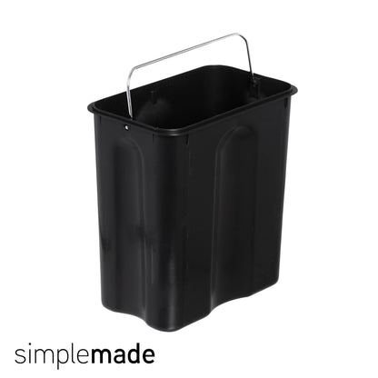 simplemade Rectangle Step Trash Can - 5 Liter / 1.3 Gallon - Stainless Steel Bathroom Trash Can | Small Trash Can with Lid | Office Trash Can | Garbage Can with Lid | Metal Wastebasket (Steel)