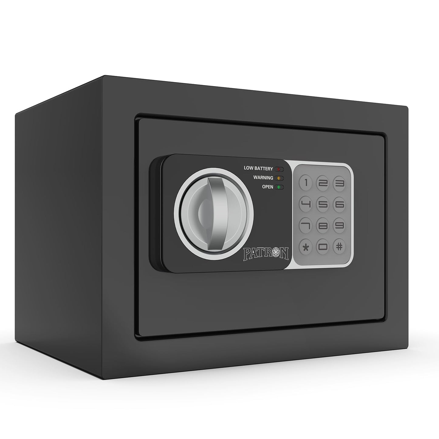 17NEF-FP PATRON Safe Box fireproof safe for home documents ，mini safe for money，coin safes with code，fire proof lock box for kids，Wall or Cabinet Safe for personal items，0.236 Cubic Feet Black