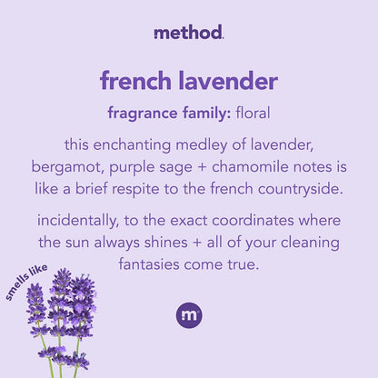 Method All-Purpose Cleaner Spray, French Lavender, Plant-Based and Biodegradable Formula Perfect for Most Counters, Tiles, Stone, and More, 28 oz Spray Bottles, (Pack of 8)