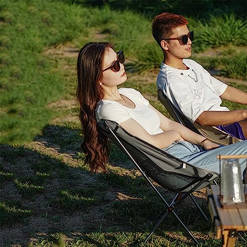 LSLANSOON All Aluminum Frame Folding Camping Chair, Compact and Portable with Carry Bag for Outdoor Hiking Fishing Backpacking (Gray)