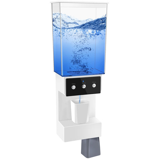 Automatic Mouthwash Dispenser Touchelss 750ML (25 oz) Wall Mounted Mouth Wash Dispenser with Magnetic Cups for Bathroom and Washroom