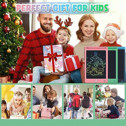 FLUESTON Toys LCD Writing Tablet Toddler,Toys for Boys Girls 3 4 5 6 7 8year,8.8 Inch 3 Pack Drawing Pad Toy Christmas Birthday Gifts for Kids,Drawing Tablet Doodle Board with Cute Dinosaur & Unicorn