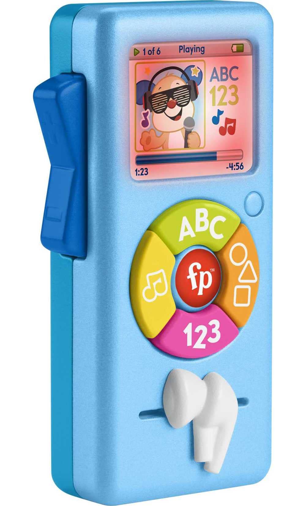 Fisher-Price Laugh & Learn Baby Learning Toy Puppy's Music Player with Lights & Fine Motor Activities for Ages 6+ Months, Blue