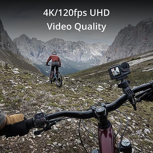 DJI Osmo Action 4 Standard Combo - 4K/120fps Waterproof Action Camera with a 1/1.3-Inch Sensor, Stunning Low-Light Imaging, 10-bit & D-Log M Color Performance, Long-Lasting 160 Mins, Outdoor Camera