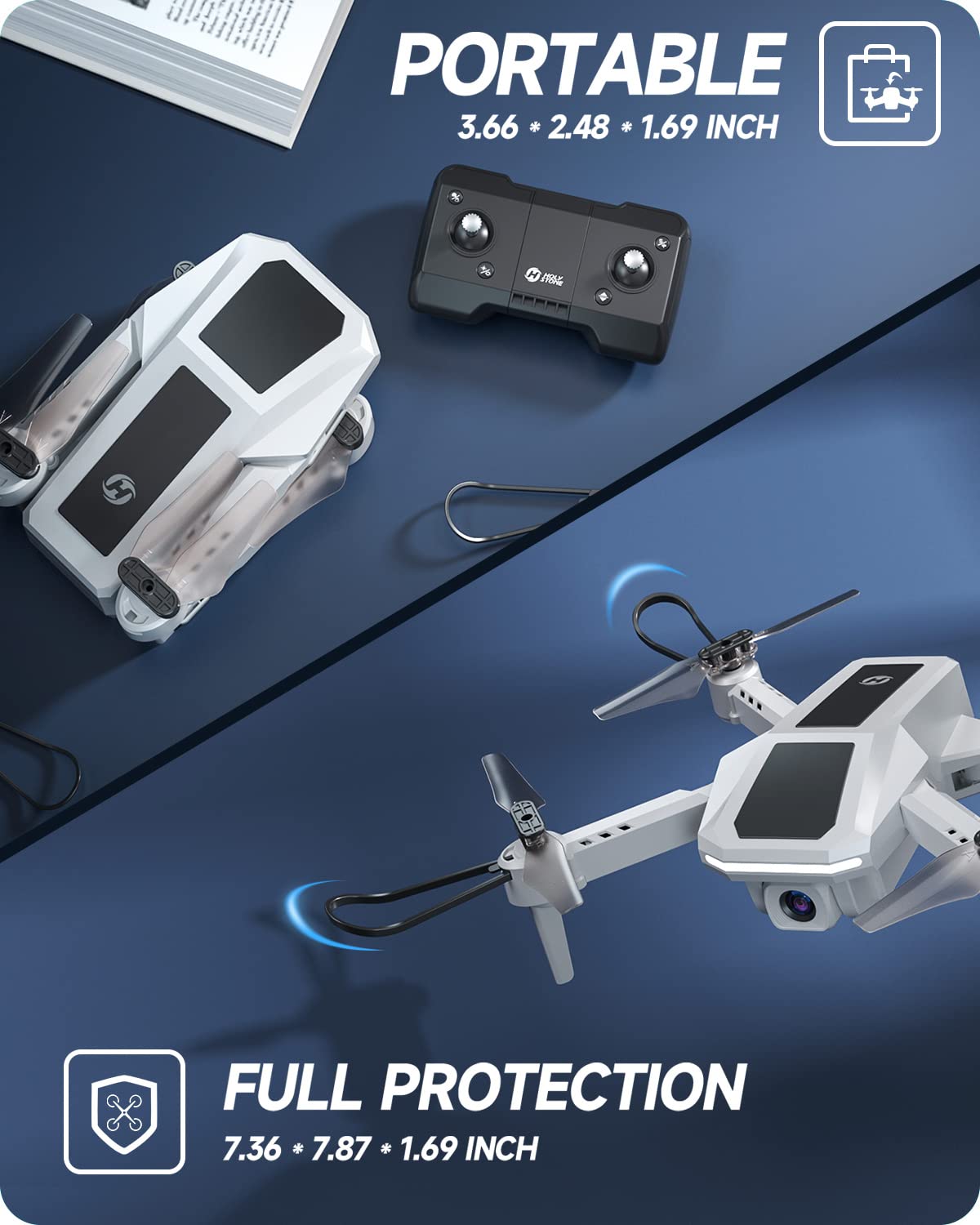 Holy Stone Drone with Camera for Adults, HS430 FPV HD 1080P Video Aircraft for Beginner, Foldable Hobby RC Quadcopter,Toys Gifts with Circle Fly, Throw to Go, 3 Batteries 39 Mins Long Flight Time
