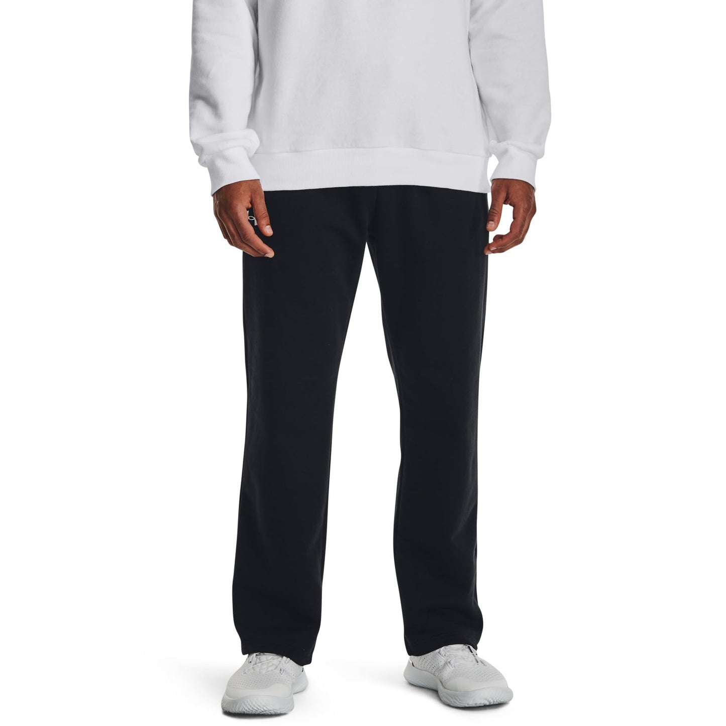 Under Armour Mens Rival Fleece Pants , (001) Black / / White , Small