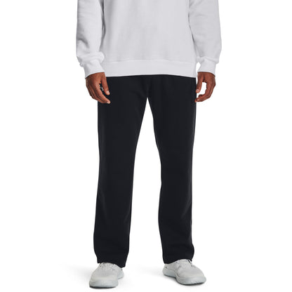 Under Armour Mens Rival Fleece Pants , (001) Black / / White , Small