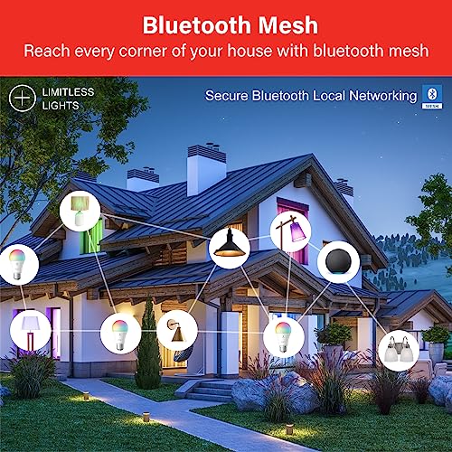 Sengled Alexa Light Bulb, S1 Auto Pairing with Alexa Devices, Warm Light Bulbs, Smart Light (Alexa), Bluetooth Mesh Smart Home Lighting, E26 60W Equivalent, 800LM, Soft White (2700k), (Pack of 4)