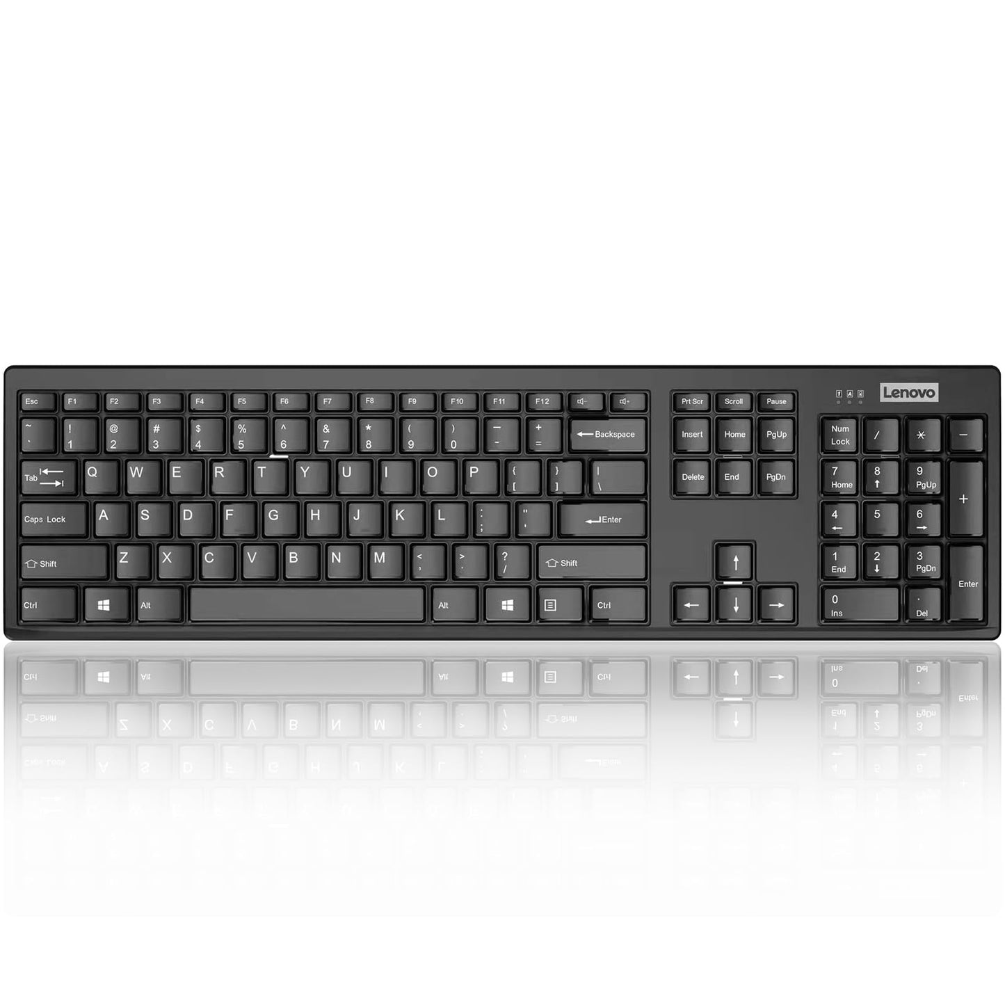 Lenovo – Wireless Compact Keyboard– 100 Cordless Keyboard for PC, Laptop with Windows – Cordless Connection – Silent Key Clicks, Black