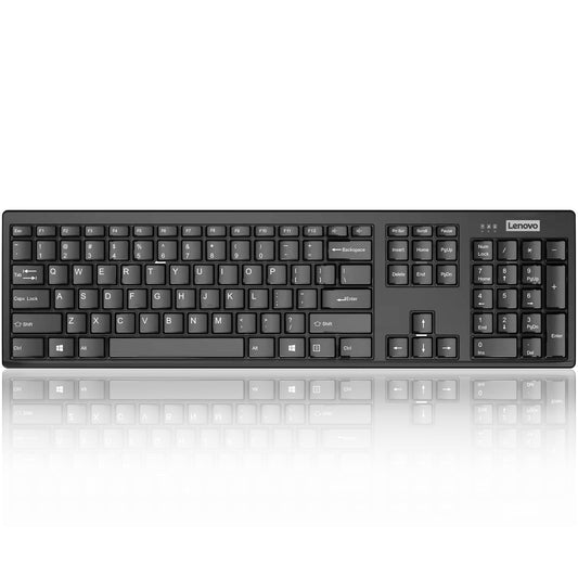 Lenovo – Wireless Compact Keyboard– 100 Cordless Keyboard for PC, Laptop with Windows – Cordless Connection – Silent Key Clicks, Black