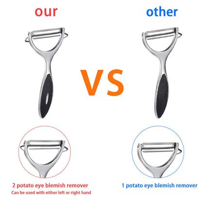 FUHUY Vegetable, Apple Peelers for kitchen, Fruit, Carrot, Veggie, Potatoes Peeler, Y-Shaped and I-Shaped Stainless Steel Peelers, with Ergonomic Non-Slip Handle & Sharp Blade, Good Durable (2PCS)