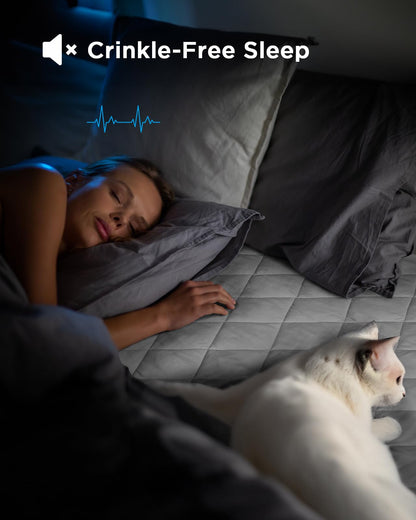 Perlecare Mattress Pad, 360° Mattress Protector for Mattresses up to 21 inches Thick, Breathable & Cooling Mattress Cover with Elastic Corners, Comfortable & Soft Mattress Pad, PCMP01WQ