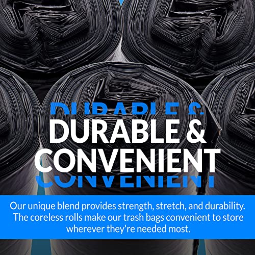 Reli. SuperValue 13 Gallon Trash Bags | 1000 Count Bulk | Tall Kitchen | Can Liners | Black Multi-Use Garbage Bags