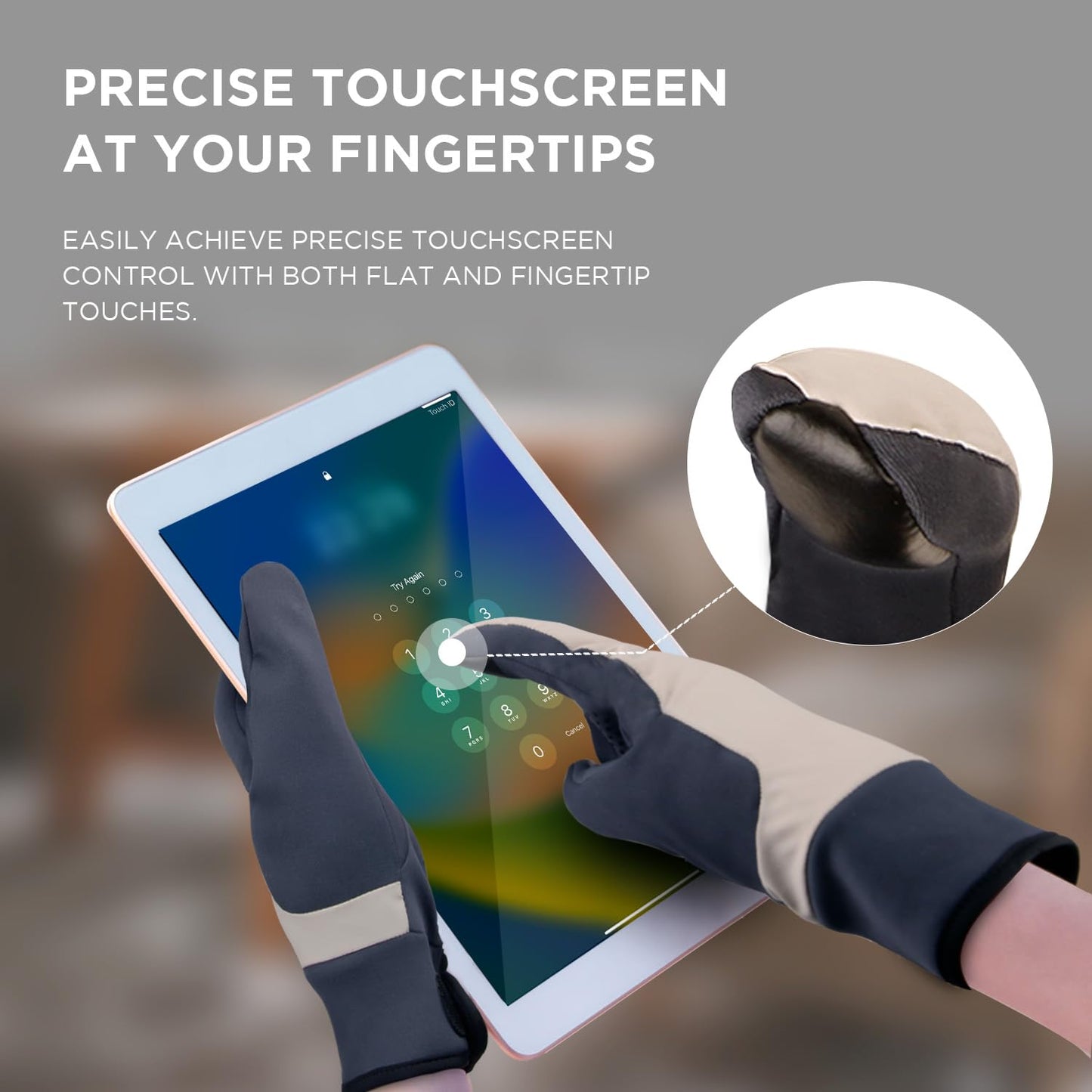 LIFECT Winter Gloves, Gloves for Cold Weather, Warm Gloves for Men Women, Touch Screen Anti-Slip Gloves for Running Driving Cycling Fishing
