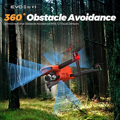 [Version 3] Autel Robotics EVO 2 PRO V3, Son-y 1" CMOS Sensor & 12-Bit Image 6K HDR Video EVO II Pro V3 Rugged Bundle, 15KM Video Transmission, Moonlight Algorithm 2.0 (ISO 44000) for Stunning Night Scene, 360° Omnidirectional Obstacle Sensing, 40 Mins Fl