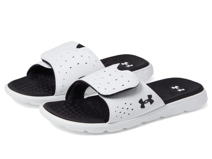 Under Armour Women's Ignite Pro Slide, (101) White/Black/Black, 10, US