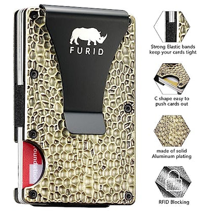Metal Wallet for Men, Slim Wallet with Money clip, Minimalist Wallet For Men, Credit Card Holder Wallets for Men Gift