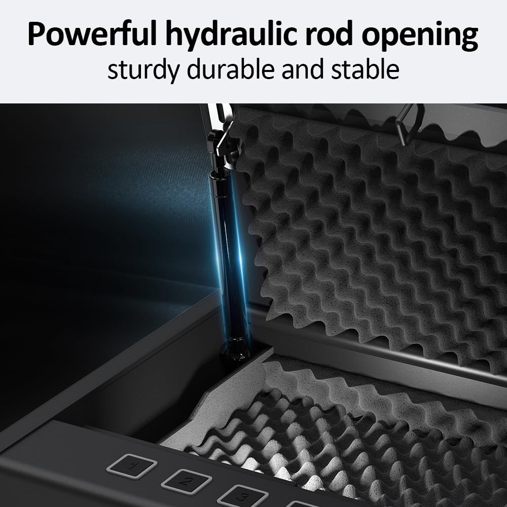UPDATE: This Code Has Expired! HARDROCK gun safe for handgun, biometric gun safes for Pistol，fingerprint gun safe for Handgun,Quick-Access，Ammunition Storage Security lock box for Home nightstand bedside