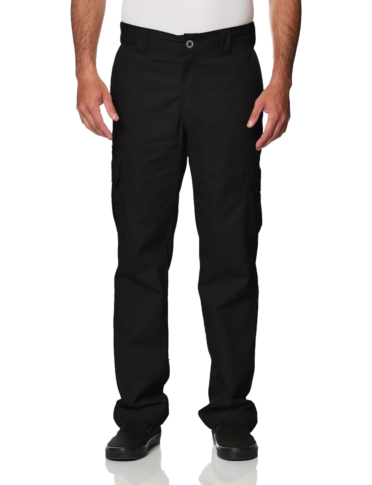 Dickies mens Regular Straight Stretch Twill Cargo work utility pants, Black, 30W x 32L US