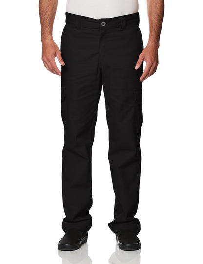Dickies mens Regular Straight Stretch Twill Cargo work utility pants, Black, 30W x 32L US