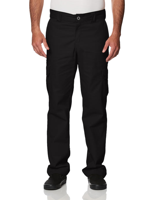 Dickies mens Regular Straight Stretch Twill Cargo work utility pants, Black, 30W x 32L US