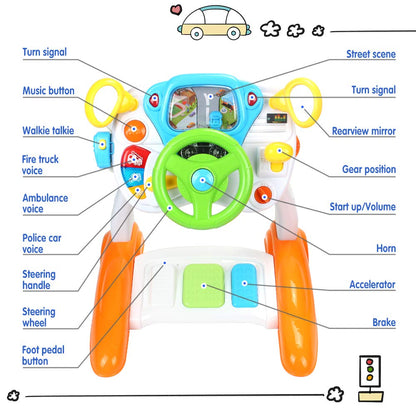 AMOSTING Pretend and Play Ride On Toys for Toddler Boys Girls Learning & Educational Baby Driver Toy Cars for Preschool Kids