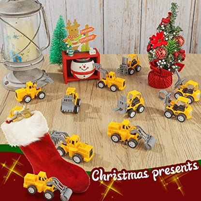 3 otters Mini Construction Vehicles for Construction Party Favors, 12PCS Pull Back Engineering Vehicles for Kids Ages 3 and up, Party Supplies Favors Birthday Gift