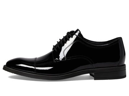 Cole Haan Men's Modern Essentials Cap Oxford, Black Patent/Black, 9.5