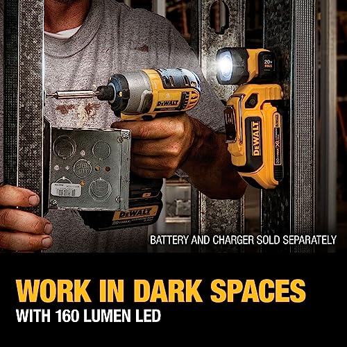 DEWALT 20V MAX LED Work Light, Magnetic, Freestanding and Clip-On, Bare Tool Only (DCL044)