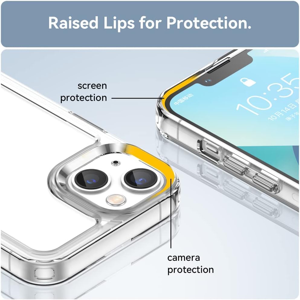AEDILYS Designed for iPhone 15 Case, [Not Yellowing] [Military Drop Protection] Shockproof Protective Phone Case -Transparent