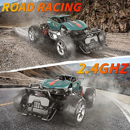 Remote Control Truck,2.4GHz Big RC Cars for Adults Kids,1:12 Scale Toy Cars Hobby Grade RC Cars with Rechargeable Batteries,Present Birthday Gifts for Boys and Girls