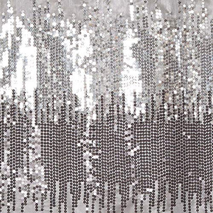 Lush Decor Night Sky Shower Curtain Sequin Fabric Shimmery Color Block Design for Bathroom, 72" x 72", Black & Gray