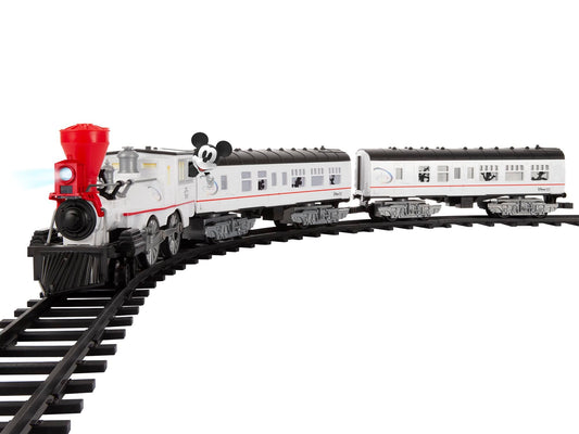 Lionel Disney100 Celebration Ready-to-Play Battery Powered Model Train Set with Remote, White, Black, Red, Large