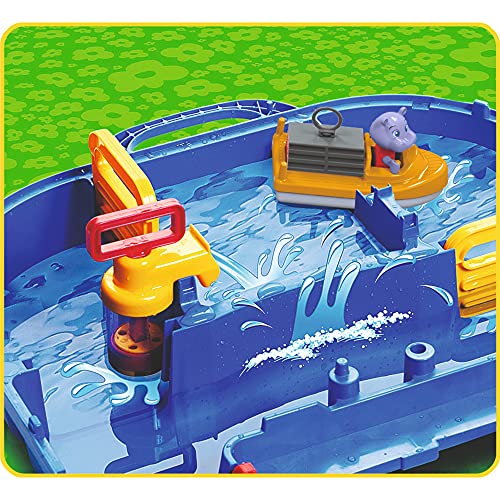 AQUAPLAY Amphie World Water Playset, Water Canal System for Hours of Fun, Educational, Learn how Water Moves, Lifts and Climbs, For Ages 3 and up