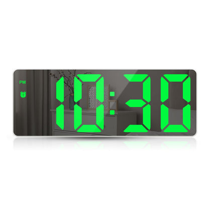 Olipiter Digital Clock for Heavy Sleepers, Alarm Clocks for Bedrooms, LED Digital Clock Large Display, USB/Battery Desktop Clock with Temperature, Adjustable Brightness, Voice Control, 12/24H