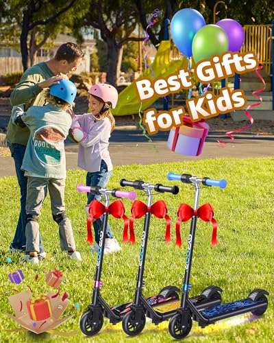Gyroor H30 Max Electric Scooter for Kids Ages 8-12, 150W Powerful Motor, Bluetooth Music, Dual Brake System, Adjustable Height and Speed, Best Gifts for Kids