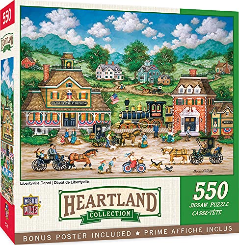 Masterpieces 550 Piece Jigsaw Puzzle for Adults, Family, Or Kids - Libertyville Depot - 18"x24"