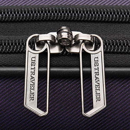 U.S. Traveler Aviron Bay Expandable Softside Spinner Wheels, Purple, 2 Piece Luggage
