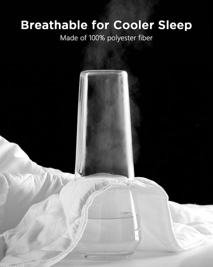Perlecare Mattress Pad, 360° Mattress Protector for Mattresses up to 21 inches Thick, Breathable & Cooling Mattress Cover with Elastic Corners, Comfortable & Soft Mattress Pad, PCMP01WQ
