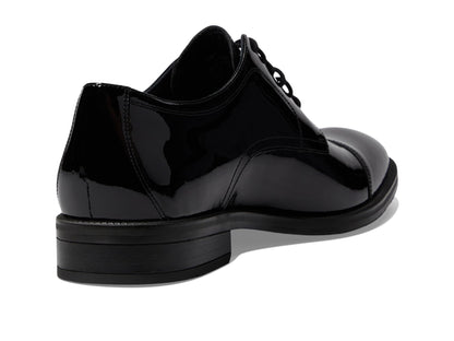Cole Haan Men's Modern Essentials Cap Oxford, Black Patent/Black, 9.5