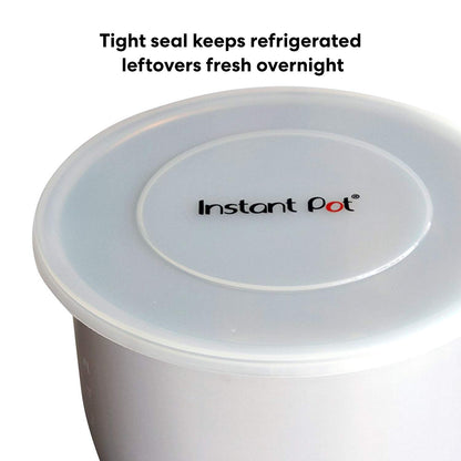 Instant Pot Ceramic Non Stick Interior Coated Inner Cooking Pot 8 Quart & Pot Silicone Lid 8 Quart